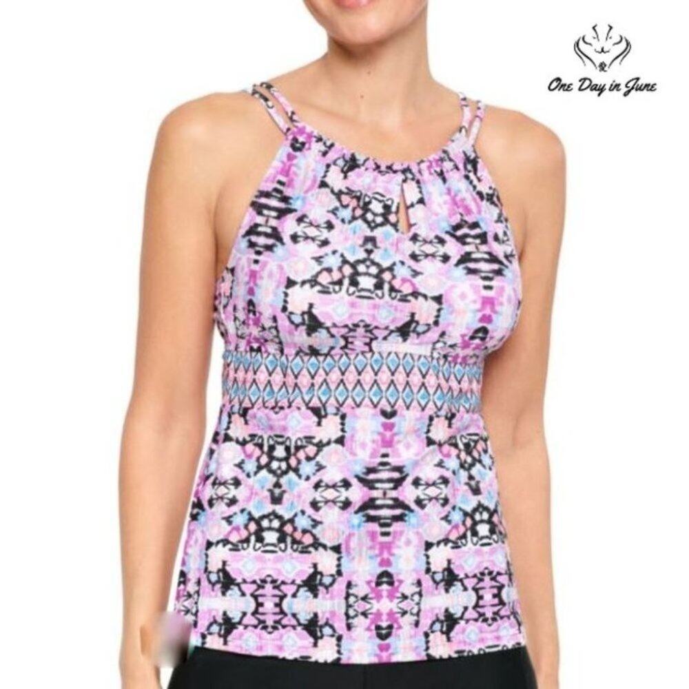 Splashletics Abstract Tankini Top Size M